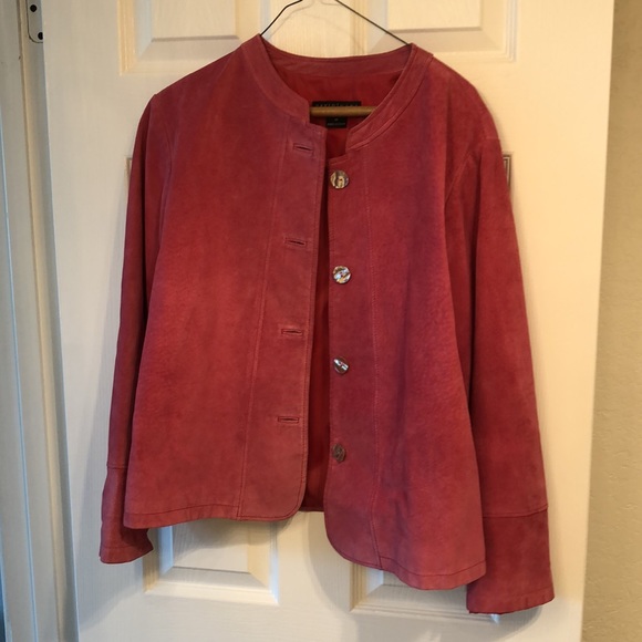 Vintage Pink Leather Jacket - Picture 4 of 6